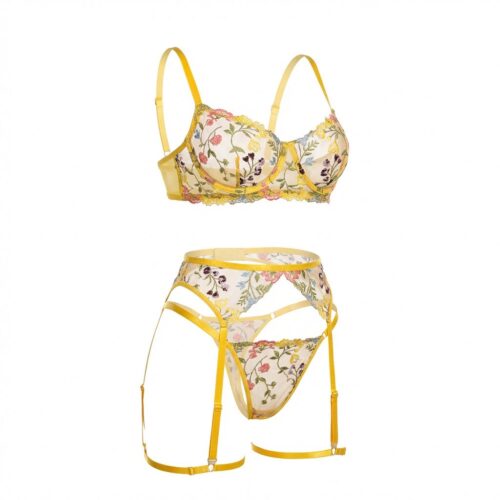Green Leaves Lingerie Set